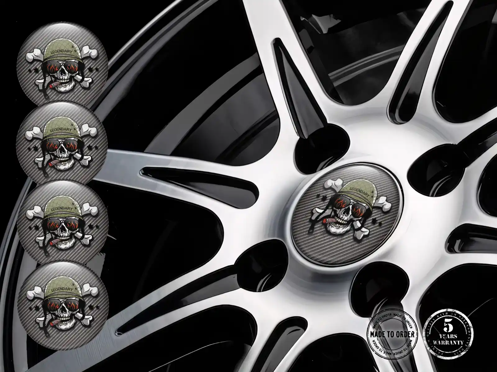 Wheel decal Racing Edition Luxury Dome Labels